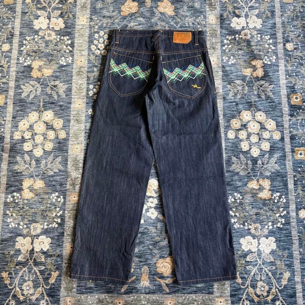 Y2K Roca wear Baggy Embroidered Jeans
